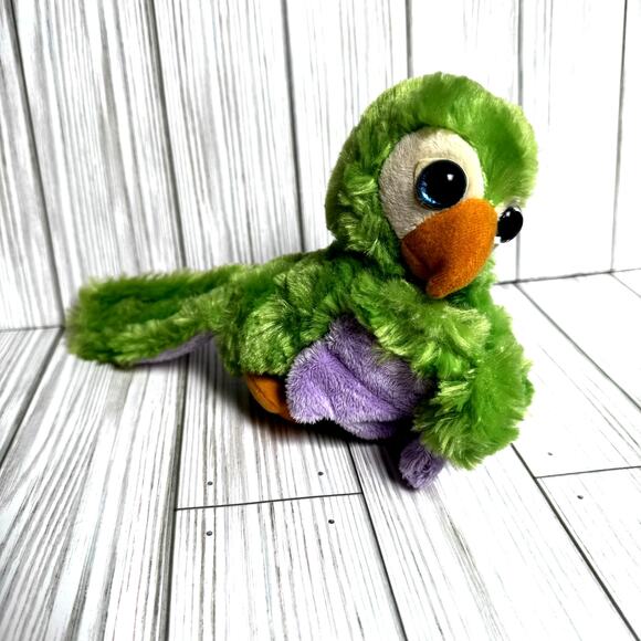 Wild Republic Huggers Green Parrot Stuffed Animal - 8" Plush - Picture 2 of 5
